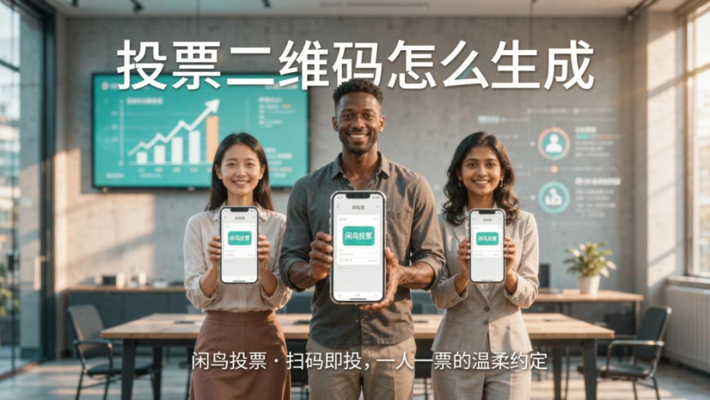投票二维码怎么生成：闲鸟投票，创建投票自动生成二维码，扫码即投