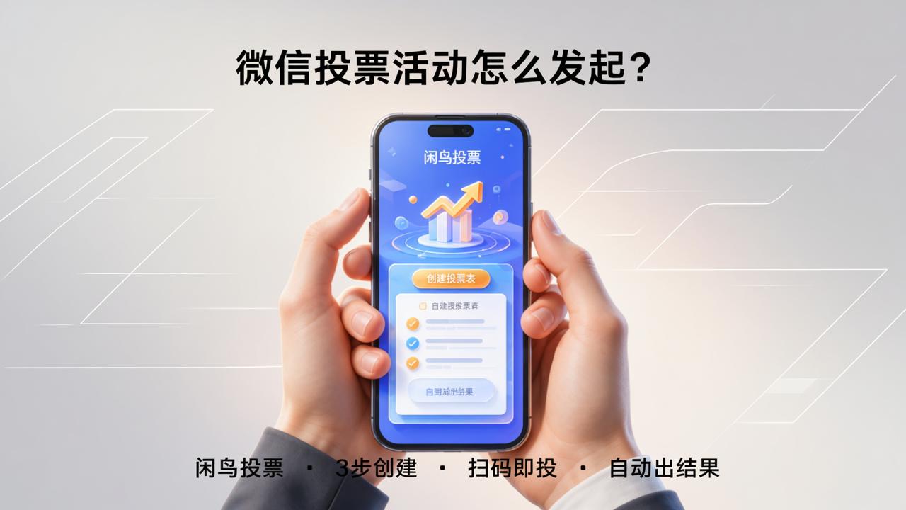微信投票活动怎么发起？闲鸟投票3步创建，扫码即投自动出结果