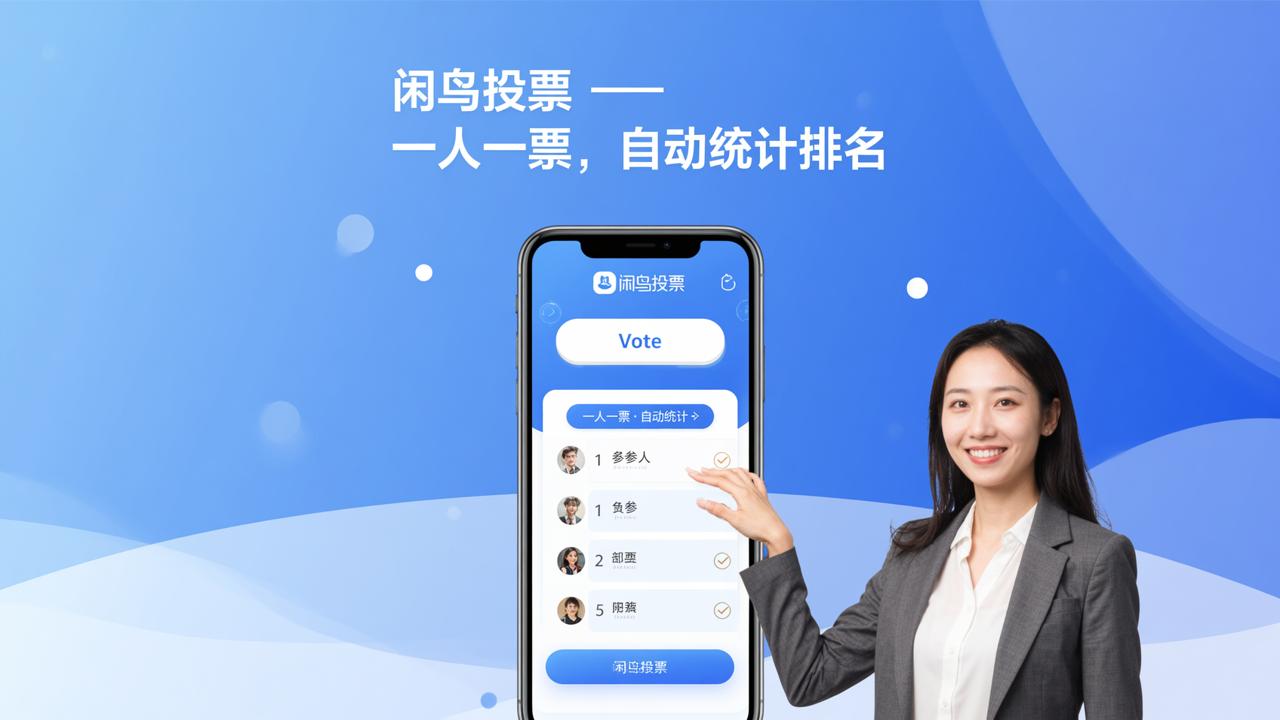 评选投票小程序哪个好用？「闲鸟投票」一人一票，自动统计排名