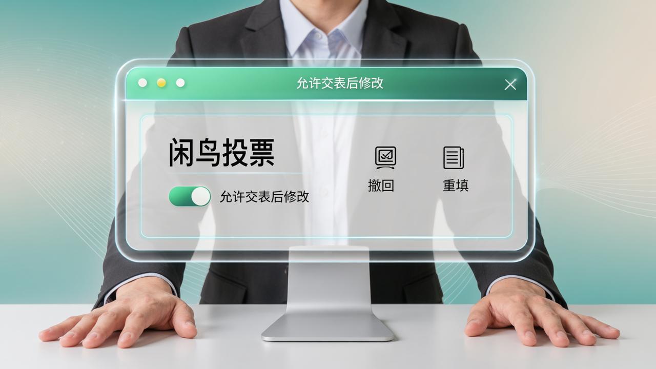 投票后还能修改吗？「闲鸟投票」交表后修改+清空复位，灵活管理投票活动