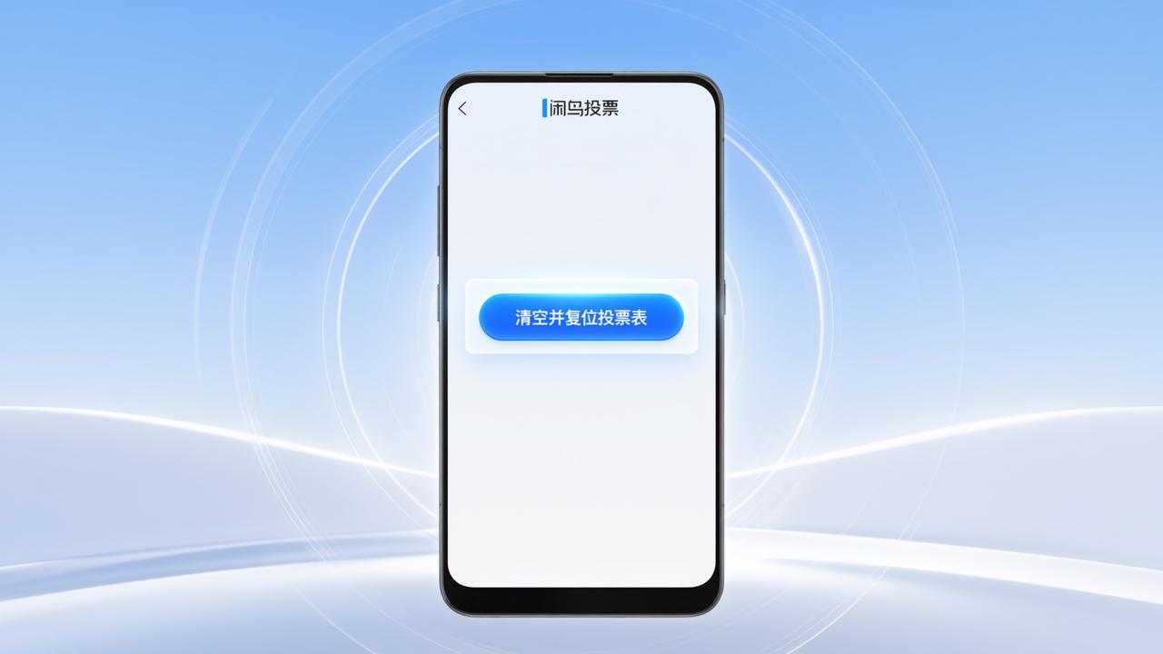 投票数据怎么一键清空？「闲鸟投票」清空并复位投票数据，重新开始投票活动