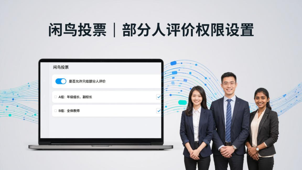 投票只让部分人评价怎么设置？「闲鸟投票」部分人评价功能，控制评价参与权限
