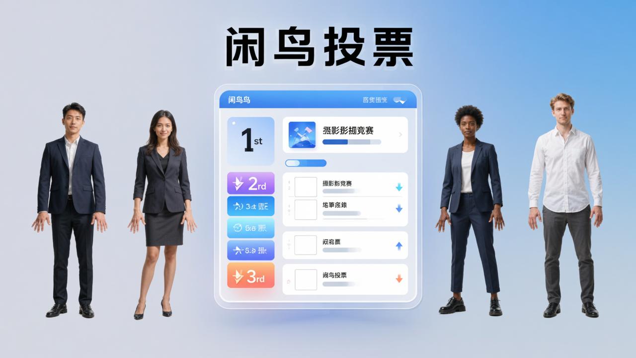 投票作品排名怎么排？「闲鸟投票」作品排名查看功能，票数名次一目了然