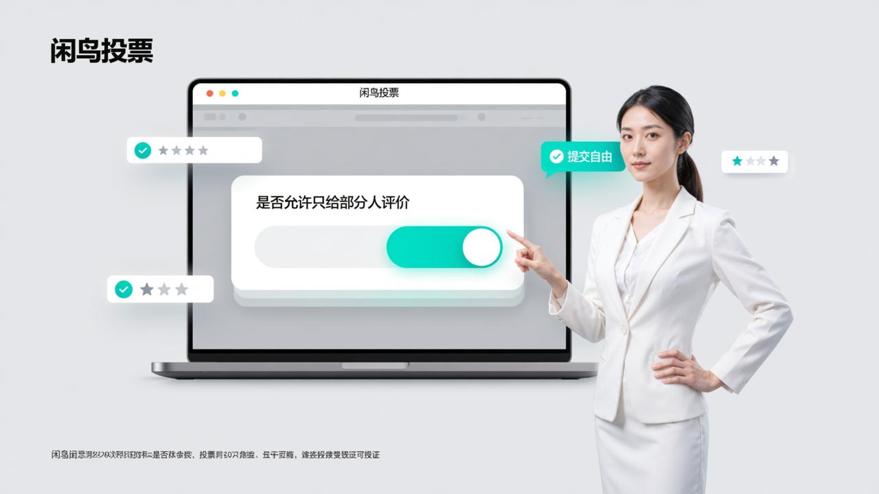 投票允许部分评价怎么设置？「闲鸟投票」灵活设置评价方式，投票更自由