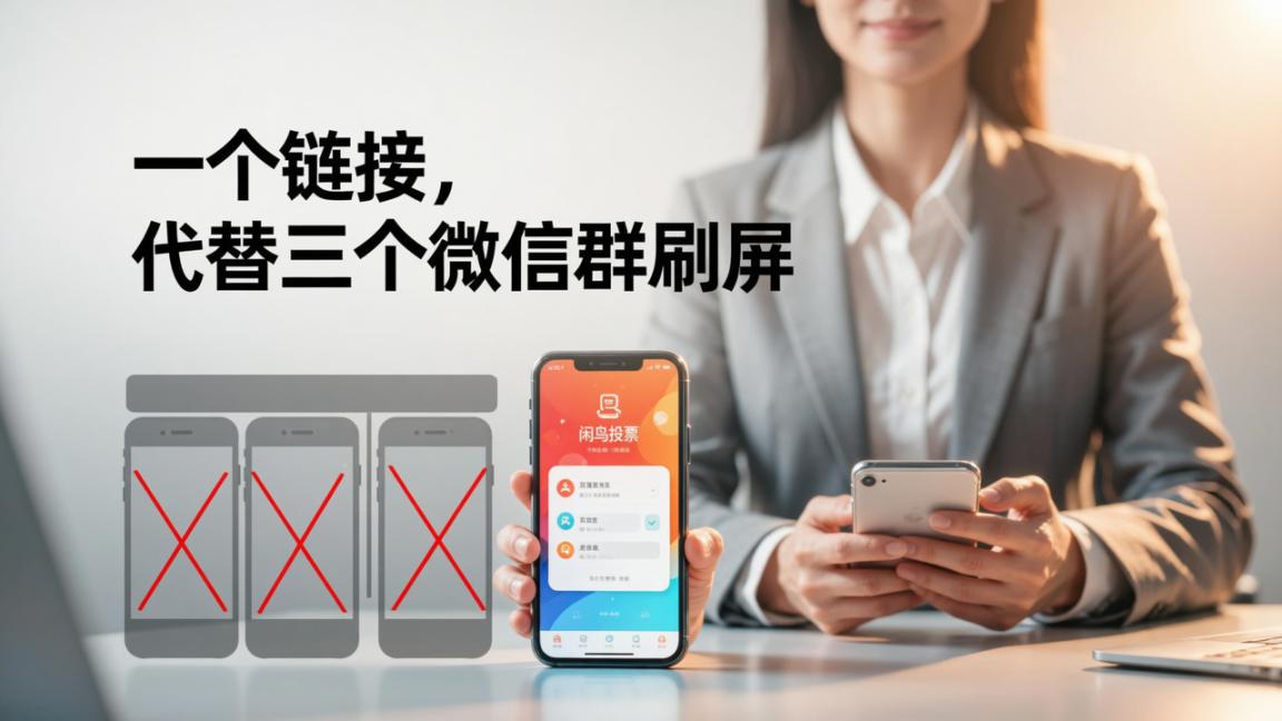 一个投票链接代替3个微信群刷屏——闲鸟投票，扫码即投，防刷票结果实时公开